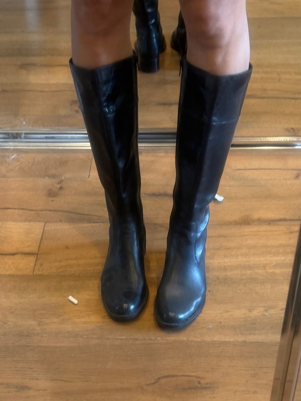 Born Black Over-the-Knee Leather Boots